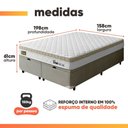 Ver imagem 3 de Cama Box Baú Queen Espuma Ortopédica Onix D45 158x198x61cm Hellen - Suporta até 150 kg por Pessoa