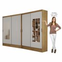 Ver imagem 3 de Closet Casal Duplo Belém 4 Portas com Espelho 4 Gavetas Carioca Móveis