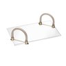 Bandeja de Acrílico Hara Kira com 2 Alças 31x21x11 Cm:alça Cor Marfim - 1