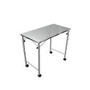 Ver imagem 1 de Mesa para Cadeira de Rodas Cadeirante Multiuso Ideal para Leitura Alimentação Inox com Rodízios