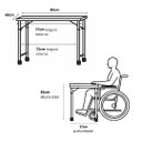 Ver imagem 3 de Mesa para Cadeira de Rodas Cadeirante Multiuso Ideal para Leitura Alimentação Inox com Rodízios