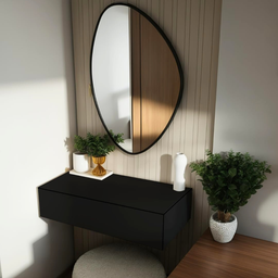 Conjunto 2 Penteadeiras P/ Quarto Suspensa Camarim Maquiagem Decoração Gaveta Corrediça Mdf Multiuso - 5