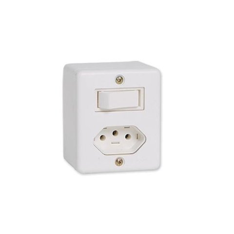 Canaleira PVC Box Br Conjunto 1 Interruptor 10A Ilumi