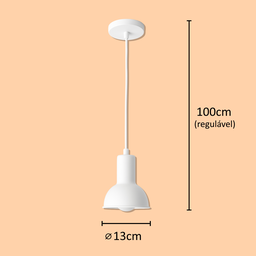 Luminária de Teto Lustre Sala Pendente Decoração Quarto Bebê Infantil 1 Lâmpada E27 110v/220v Bivolt - 3