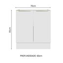 Ver imagem 3 de Balcão Madesa Lux 70 cm 2 Portas - Branco/Branco Veludo (Sem Tampo)