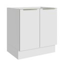 Ver imagem 1 de Balcão Madesa Lux 70 cm 2 Portas - Branco/Branco Veludo (Sem Tampo)