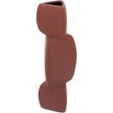 Ver imagem 4 de Vaso Decorativo de Cerâmica Marrom 21x7x7cm Enfeite Sala Mesa Estante Aparador