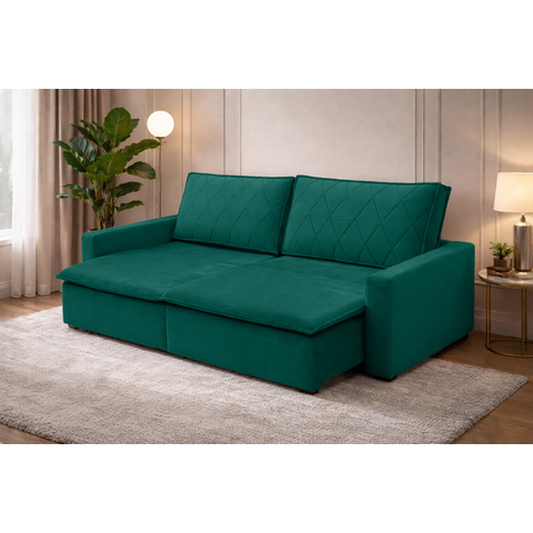 Sofá Cama Caixa Zero Florença 2,35m - Sofisticato