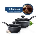 Ver imagem 7 de Jogo 8 Panelas Caçarola Panelas Completo e Utensilios - Preto