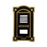 Protetor Interfone Dallas de Alumínio Fundido Ouro 4x10x19cm - 1