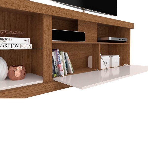 Rack Bancada para TV até 70 Polegadas 1 Porta 4 Nichos Ilhabela Colibri ...