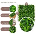 Ver imagem 3 de Kit Placas de Jardim Vertical Artificial Luxo 5m² para Decoração Interna ou Externa com Proteção Uv