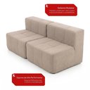 Ver imagem 5 de Sofá Modular Sync 2 Lugares 172cm Bege Boucle Capuccino Kappesberg