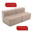 Ver imagem 7 de Sofá Modular Sync 2 Lugares 172cm Bege Boucle Capuccino Kappesberg