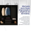 Ver imagem 5 de Closet Lisboa Evidencia Moveis 2 Gavetas e 2 Prateleiras - Evidencia Móveis - Black