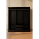 Ver imagem 3 de Closet Lisboa Evidencia Moveis 2 Gavetas e 2 Prateleiras - Evidencia Móveis - Black