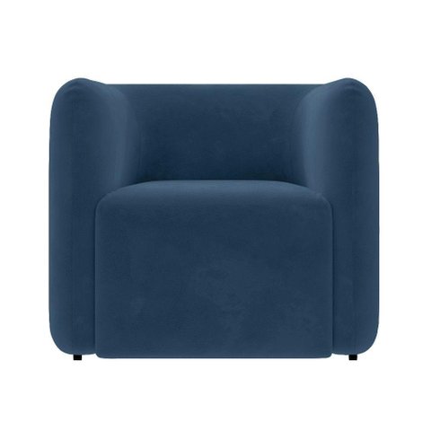 Poltrona Sala de Estar Decorativa Kit 2 Laguna Veludo K01 - D'Rossi Cor Azul Marinho