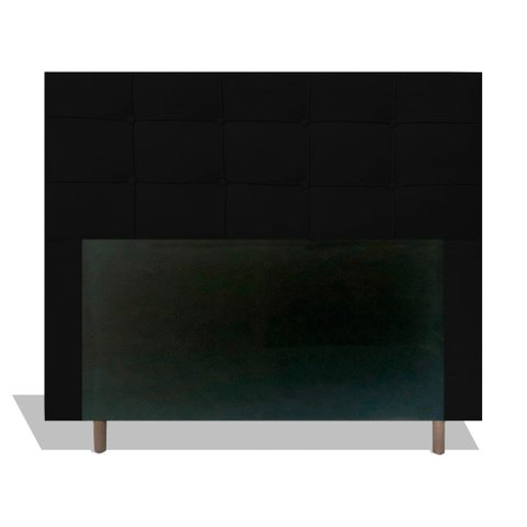 Cabeceira Estofada Lia 160 cm Para Cama Box Quarto Queen Size MV Estofados Suede Preto