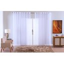 Ver imagem 1 de Cortina Sala Quarto Voal Liso Delicate 300x250 Transparente:branco