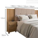 Ver imagem 5 de Cabeceira Casal Ajustavel Ripado Suiça - Cinamomo