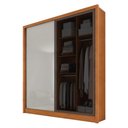 Ver imagem 1 de Guarda Roupa Casal Toledo 2 Portas 1 com Vidro Reflecta 3 Gavetas Cinamomo Fendi - Novo Horizonte