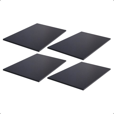 Kit 4 Prateleira Preta 60X40 Tampo Tabua Mdf Organizadora Decoração Cozinha Quarto Banheiro Sala