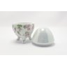 Ovo de Porcelana Pequeno - Flores Rosa Cerâmica Maria Sofia - 3