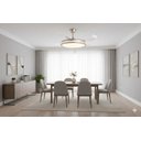 Ver imagem 2 de Ventilador de Teto Retrátil T&a-14 Dourado com Led e Controle Remoto