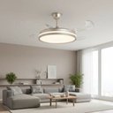 Ver imagem 3 de Ventilador de Teto Retrátil T&a-14 Dourado com Led e Controle Remoto