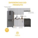 Ver imagem 5 de Armário de Cozinha Modulada Compacta Fidelitá Nara 100% MDF 4 Peças 280cm 10 Portas 2 Gavetas sem