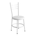 Ver imagem 1 de Cadeira de Jantar Cozinha Tubular Aço Nina:branco