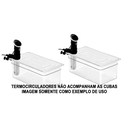 Ver imagem 3 de CONJ 2 CUBAS Em Policarbonato 1/1X200 mm 24 Litros Com TAMPA Com Abertura Para SOUS VIDE Anova, Joul