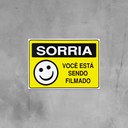 Ver imagem 3 de Combo 6 Placas De Sinalização Sorria Você Está Sendo Filmado 25x15 Acesso - P-24/1 F9e