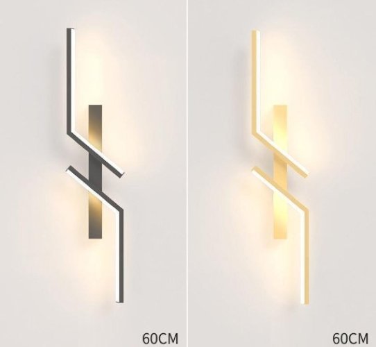 Arandela Moderna Slim Sofisticada Linear P/ Led (inclusa) - 60cm - Dourada - 2