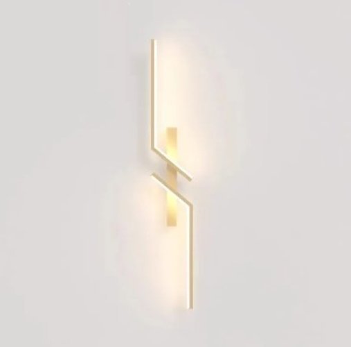 Arandela Moderna Slim Sofisticada Linear P/ Led (inclusa) - 60cm - Dourada - 1