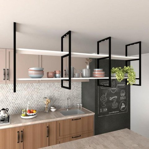 Prateleira industrial cozinha suporte para prateleira industrial nicho industrial nichos para