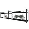 Rack Prateleira Industrial Home Parede Hack Bancada Rack Rak Preto - 1