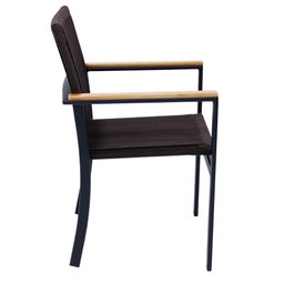 Poltrona de Área Gourmet em Alumínio e Corda Náutica Marrom - 2