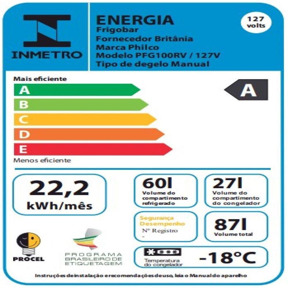 Frigobar Retrô Philco PFG100RV 87 Litros Vermelho 127V - 2