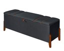 Ver imagem 1 de Recamier Baú Roma 1,50m Premium Sofá para Cama Casal Estilo Estofado Decorativo Cor Cinza