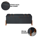 Ver imagem 6 de Recamier Baú Roma 1,50m Premium Sofá para Cama Casal Estilo Estofado Decorativo Cor Cinza