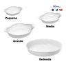 Assadeiras Opaline Marinex Nadir - Kit 4 Unidades - Branco - 1