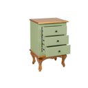 Ver imagem 4 de Mesa de Cabeceira Luis Xv 3 Gavetas - Pistache