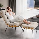 Ver imagem 2 de Kit 2 Poltronas Decorativas Sala de Estar Costela L02 Linho Cru - Lyam Decor