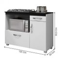 Ver imagem 4 de Balcão de Cozinha para Cooktop 5 Bocas 2 Portas 1 Gaveta Cronos 