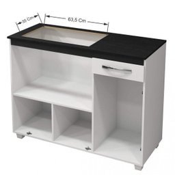 Balcão de Cozinha para Cooktop 5 Bocas 2 Portas 1 Gaveta Cronos  - 6