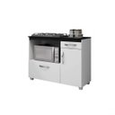 Ver imagem 3 de Balcão de Cozinha para Cooktop 5 Bocas 2 Portas 1 Gaveta Cronos 