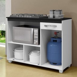 Balcão de Cozinha para Cooktop 5 Bocas 2 Portas 1 Gaveta Cronos  - 2