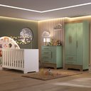 Ver imagem 1 de Quarto de Bebê Completo Branco/verde Colorir - Moville