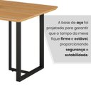Ver imagem 7 de Mesa para Sala de Jantar Retangular 120x90cm MDF Lunna Marrom Preto Fosco/Proa